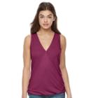 Juniors' Awake Surplice High-low Tank, Teens, Size: Large, Brt Red