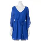 Juniors' Lily Rose Flutter-sleeve Shift Dress, Girl's, Size: Medium, Blue