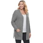 Plus Size Sonoma Goods For Life&trade; Long Cardigan, Women's, Size: 3xl, Dark Grey