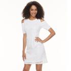 Women's Sharagano Cold-shoulder Lace Dress, Size: 14, White Oth
