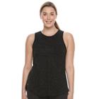 Plus Size Tek Gear&reg; High-neck Pocket Tank, Women's, Size: 3xl, Black