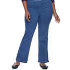 Plus Size Croft & Barrow&reg; Pull-on Mid-rise Bootcut Jeans, Women's, Size: 1x Short, Blue