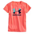 Girls 4-6x Under Armour Wordmark Logo Tee, Size: 4, Pink