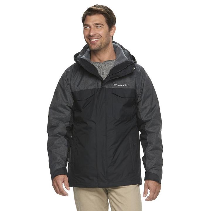 Men's Columbia Timberline 3-in-1 Jacket, Size: Xxl, Grey (charcoal)