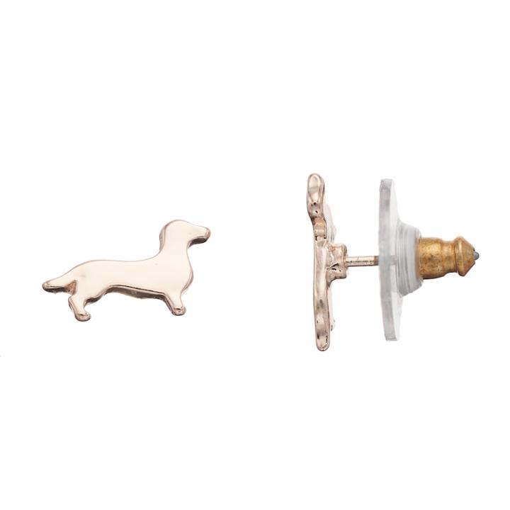 Lc Lauren Conrad Dachshund Nickel Free Stud Earrings, Women's, Med Pink