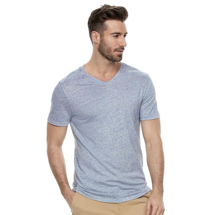 Men's Marc Anthony Slim-fit Luxury+ Tee, Size: Large, Light Blue