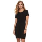 Women's Apt. 9&reg; Knot Front Sheath Dress, Size: Medium, Black