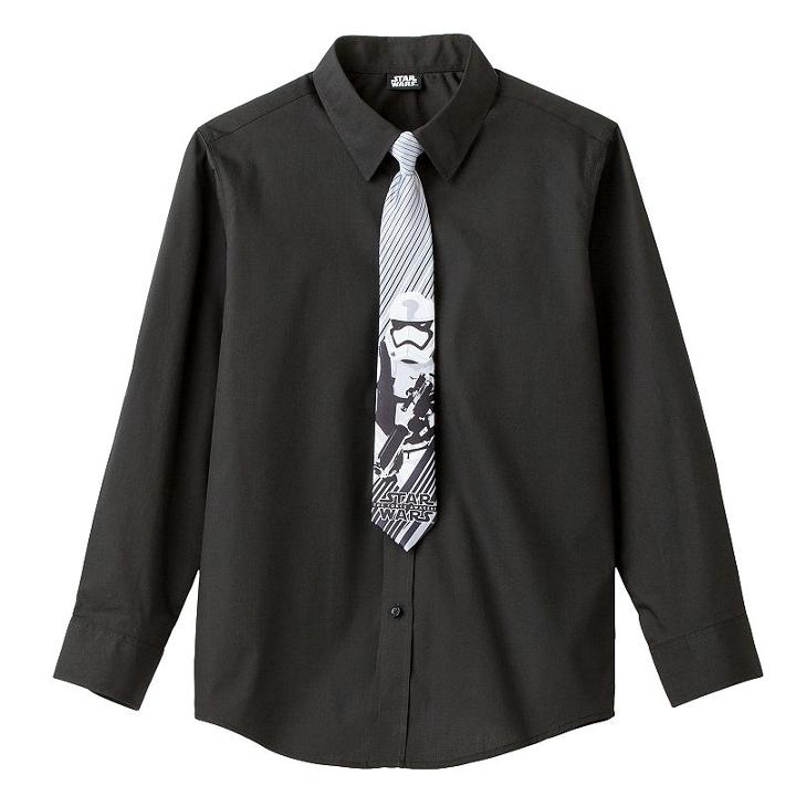 Boys 8-20 Star Wars Stormtrooper Shirt & Tie Set, Boy's, Size: 14-16, Black