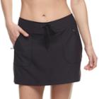 Petite Tek Gear&reg; Zipper Pocket Skort, Women's, Size: S Petite, Black