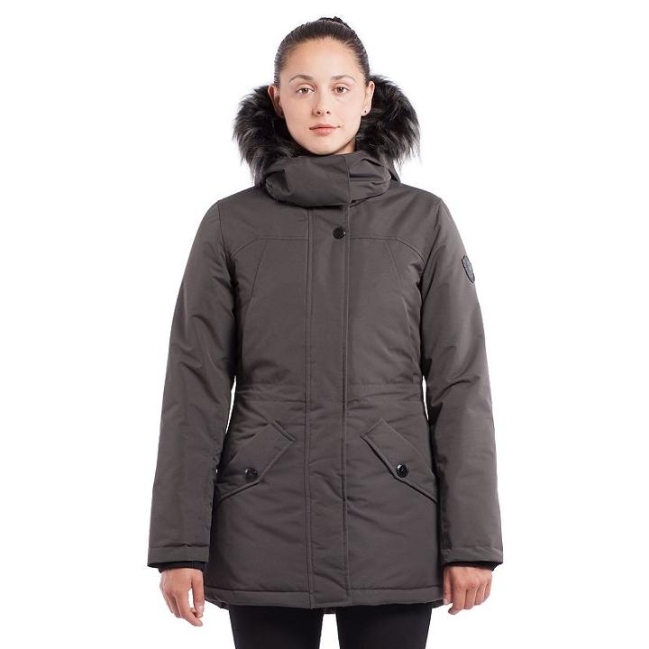 Women's Noize Hooded Mid-length Jacket, Size: Medium, Grey