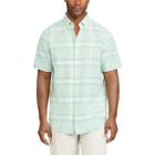 Men's Chaps Classic-fit Linen-blend Button-down Shirt, Size: Medium, Green