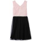 Girls 7-16 Speechless Lace Mesh Dress, Size: 12, Brt Pink