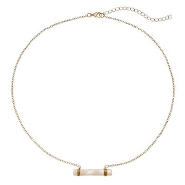 Loli Bijoux Breast Cancer Awareness Pink Bar Necklace, Women's