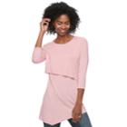 Maternity A:glow Asymmetrical Popover Nursing Top, Women's, Size: M-mat, Light Pink