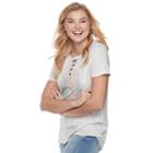 Juniors' Hamsa Hand Lace Up Graphic Tee, Teens, Size: Xl, Med Grey