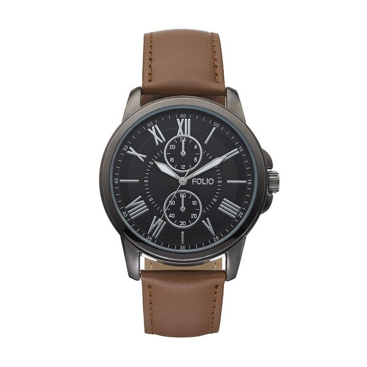 Folio Men's Watch, Size: Large, Brown Oth