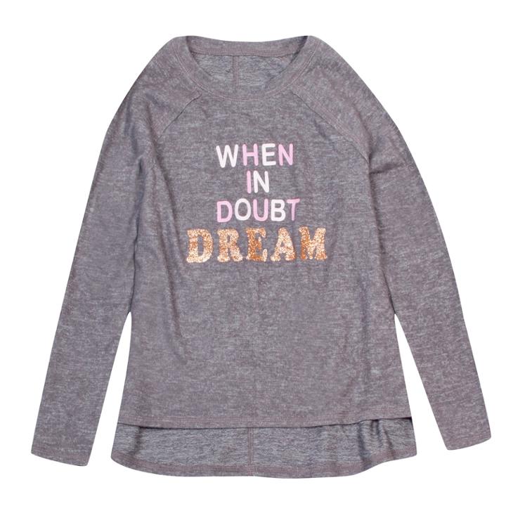 Plus Size Girls 7-16 Harper & Elliott Hatchi Raglan Graphic Tee, Size: M Plus, Grey (charcoal)