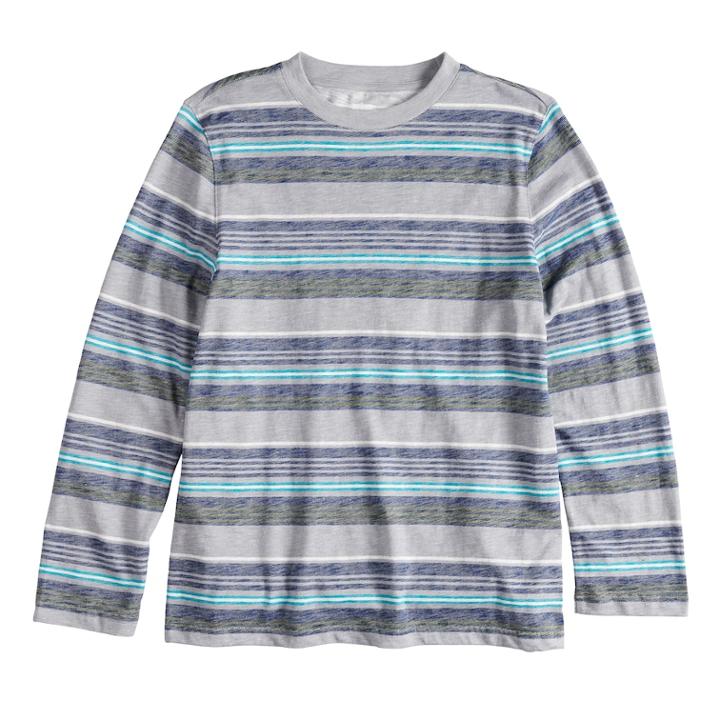 Boys 8-20 & Husky Urban Pipeline&reg; Striped Ultimate Tee, Size: Xl, Light Grey