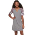 Juniors' So&reg; Varsity Striped Dress, Size: Medium, Grey (charcoal)