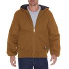 Men's Dickies Ducked Hooded Jacket, Size: Large, Brown