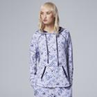 Women's Simply Vera Vera Wang Pajamas: Love To Lounge Hooded Sweatshirt, Size: Xxl, Light Blue