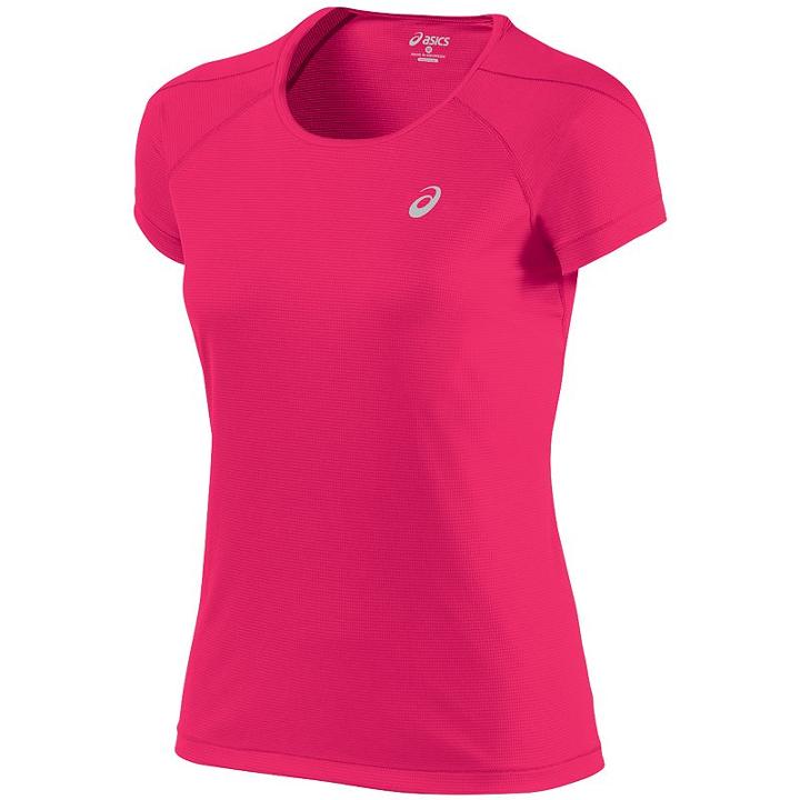 Asics Featherlight Crew Neck Raglan Running Tee - Women's, Size: Medium, Dark Pink