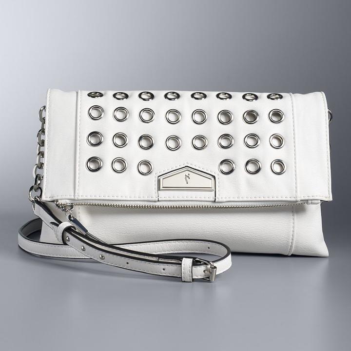 Simply Vera Vera Wang Palvee Grommet Crossbody Bag, Women's, White