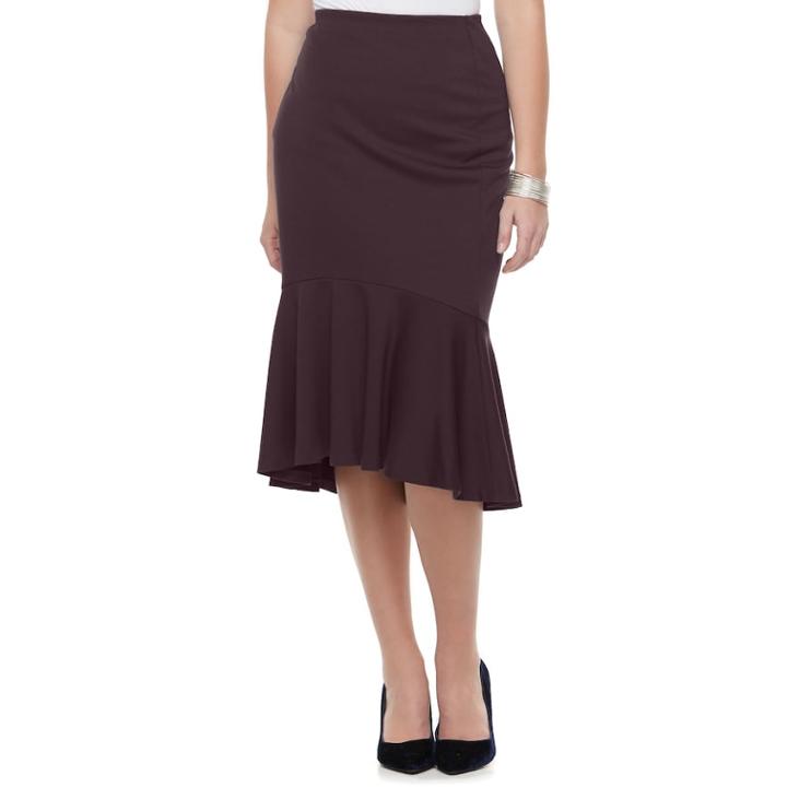 Women's Apt. 9&reg; Ponte Trumpet Skirt, Size: Small, Purple