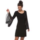Women's Msk Strappy Chiffon Shift Dress, Size: Large, Black