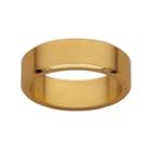 Yellow Ion-plated Stainless Steel Satin Finish Wedding Band - Men, Size: 8