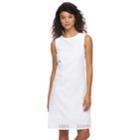 Women's Sharagano Ariel Eyelet Sheath Dress, Size: 2, White