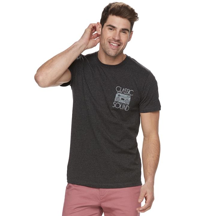 Men's Sonoma Goods For Life&trade; Classic Sound Tee, Size: Small, Oxford