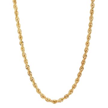 Everlasting Gold 14k Gold Glitter Rope Chain Necklace - 24 In, Women's, Size: 24, Yellow