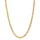 Everlasting Gold 14k Gold Glitter Rope Chain Necklace - 24 In, Women's, Size: 24, Yellow
