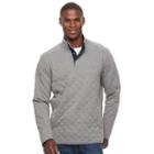 Men's Croft & Barrow&reg; Classic-fit Outdoor Quilted Mockneck Pullover, Size: Xl, Med Grey