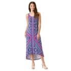 Women's Haggar Geometric High-low Maxi Dress, Size: Large, Med Purple