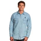 Men's Antigua Vancouver Whitecaps Chambray Button-down Shirt, Size: Xxl, Med Blue