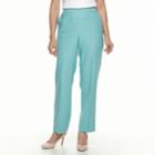 Women's Alfred Dunner Studio Pull-on Flat Front Pants, Size: 18 Short, Turquoise/blue (turq/aqua)