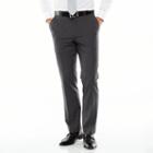 Men's Adolfo Slim-fit Flat-front Gray Suit Pants, Size: 36x34, Dark Green
