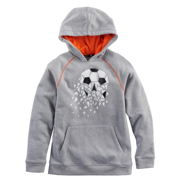 Boys 8-20 Tek Gear&reg; Soccer Ball Hoodie, Size: Xl, Grey