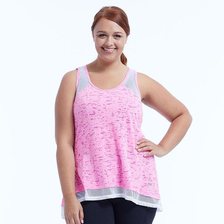 Plus Size Marika Vanessa Keyhole Tank, Women's, Size: 3xl, Pink