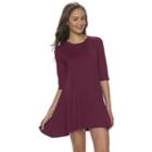 Juniors' About A Girl Graphic Swing Dress, Size: Large, Purple Oth