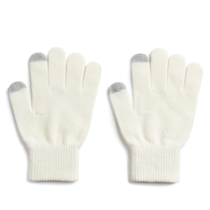 Women's So&reg; Solid Tech Knit Gloves, White