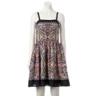 Women's M By Maia Paisley Fit & Flare Dress, Size: 0, Oxford