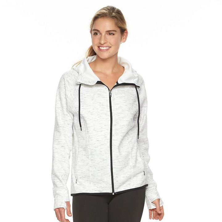 Women's Tek Gear® High-low Fleece Hoodie, Size: Small, Dark Grey