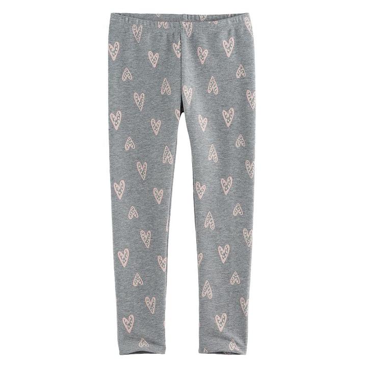 Girls 4-12 Jumping Beans&reg; Fleece-lined Leggings, Size: 8, Med Grey