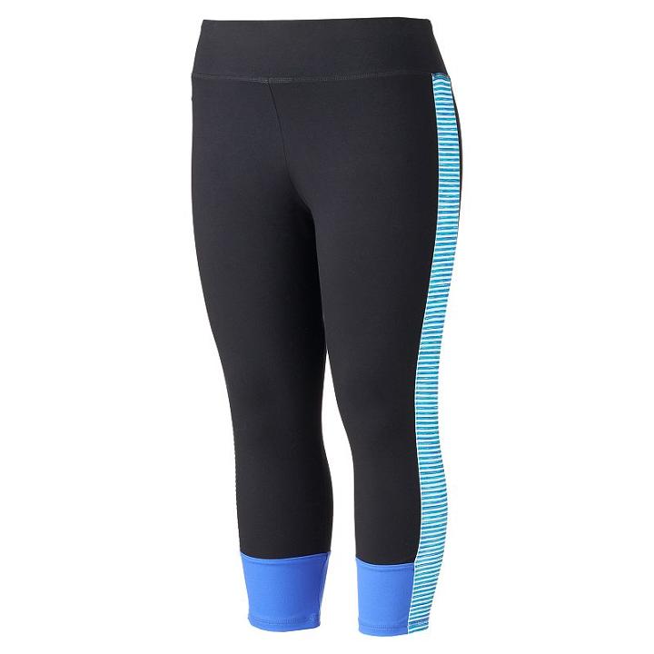 Juniors' Plus Size So&reg; Yoga Capri Leggings, Girl's, Size: 1xl, Turquoise/blue (turq/aqua)
