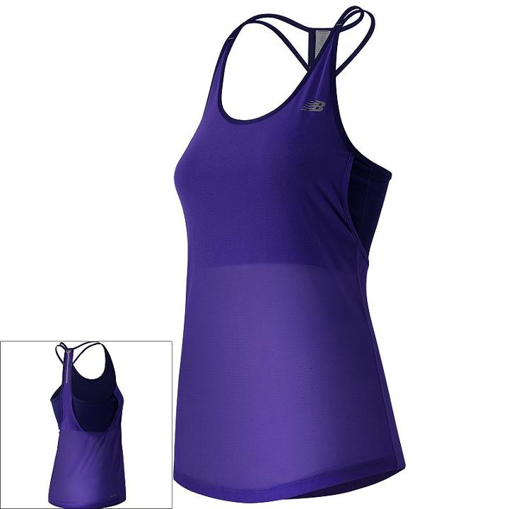 Women's New Balance Nb Ice Hybrid Racerback Running Tank, Size: Xl, Purple Oth