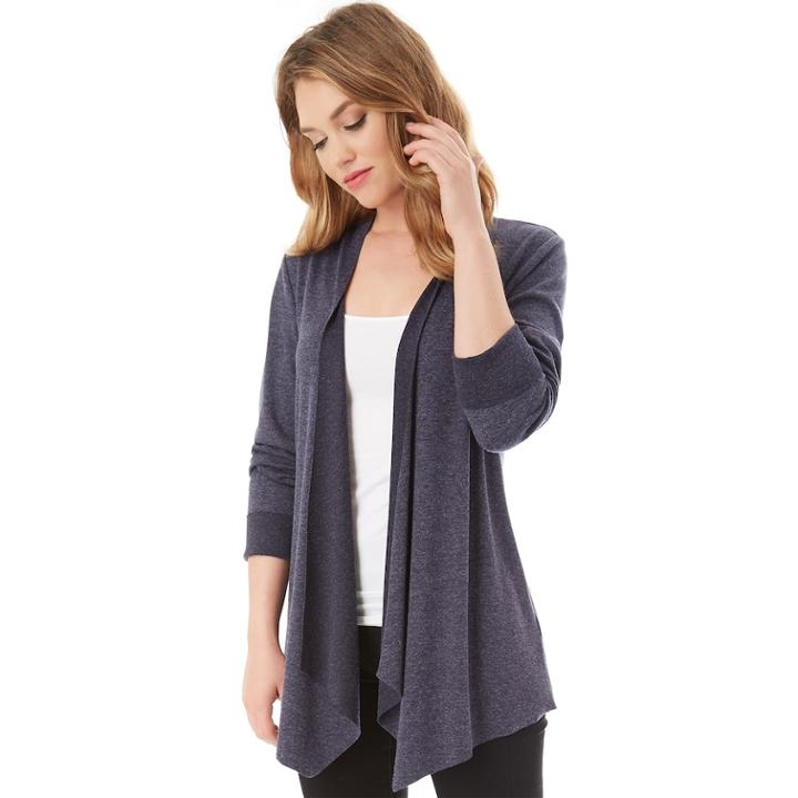 Petite Apt. 9&reg; Flyaway Cardigan, Women's, Size: Xs Petite, Blue (navy)