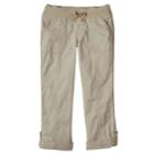 Girls Plus Size So&reg; Ribbed Waist Utility Pant Roll-tab Capris, Size: 16 1/2, Lt Beige